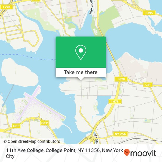 Mapa de 11th Ave College, College Point, NY 11356