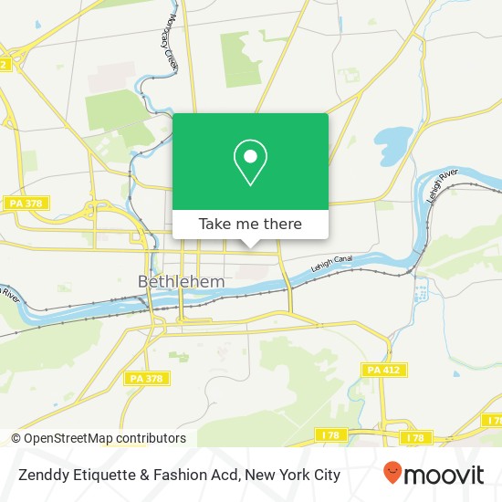 Mapa de Zenddy Etiquette & Fashion Acd, 529 E Broad St