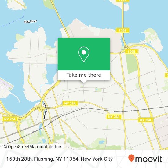 150th 28th, Flushing, NY 11354 map