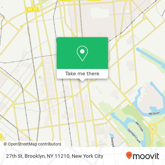 Mapa de 27th St, Brooklyn, NY 11210