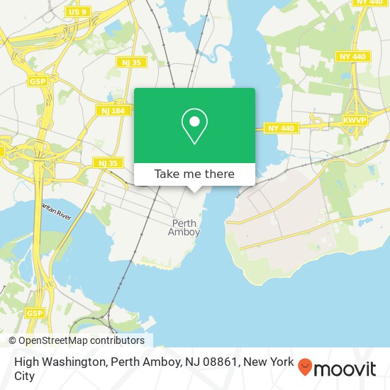 Mapa de High Washington, Perth Amboy, NJ 08861