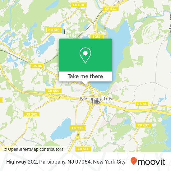 Highway 202, Parsippany, NJ 07054 map