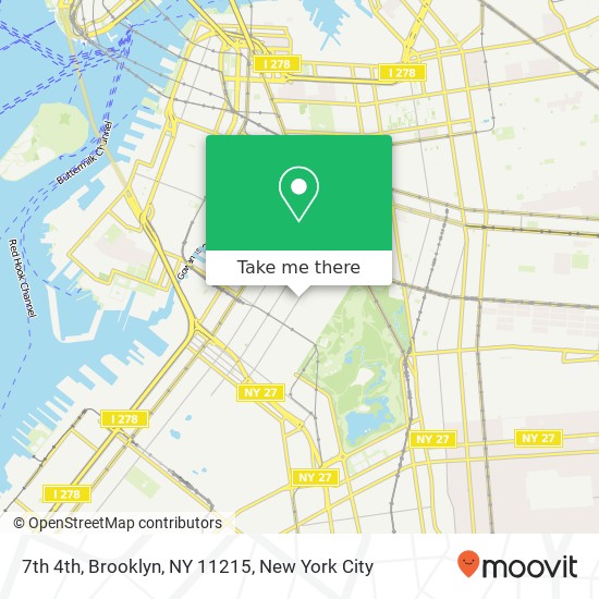 Mapa de 7th 4th, Brooklyn, NY 11215