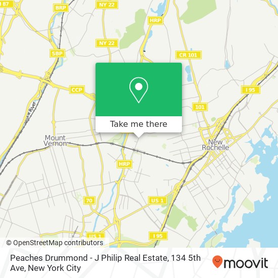 Mapa de Peaches Drummond - J Philip Real Estate, 134 5th Ave