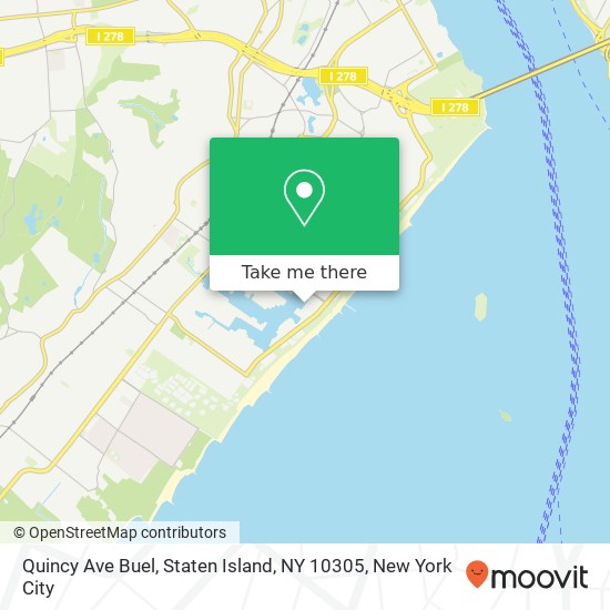 Mapa de Quincy Ave Buel, Staten Island, NY 10305