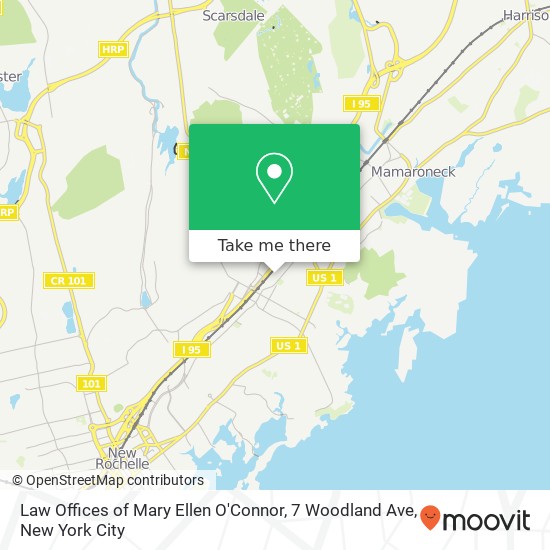 Law Offices of Mary Ellen O'Connor, 7 Woodland Ave map