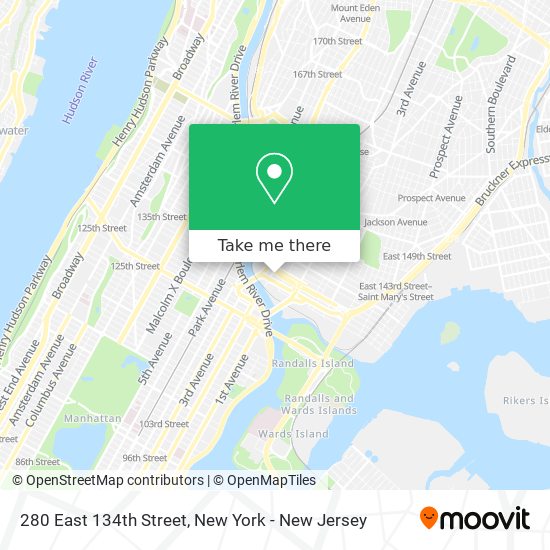 280 East 134th Street map