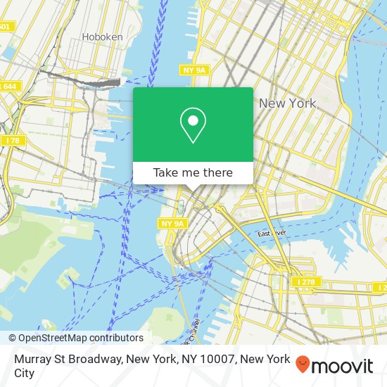 Murray St Broadway, New York, NY 10007 map