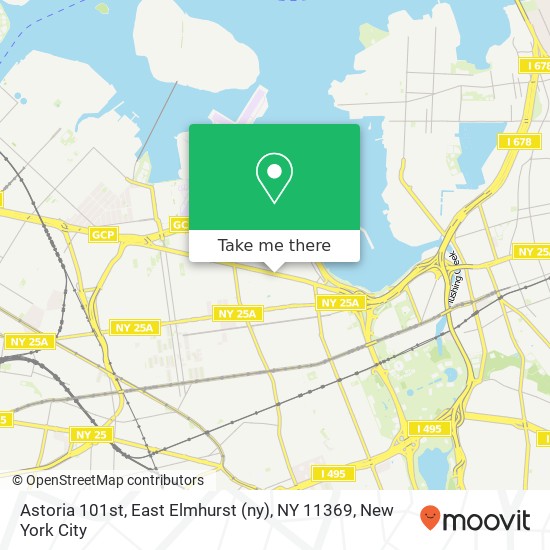 Mapa de Astoria 101st, East Elmhurst (ny), NY 11369