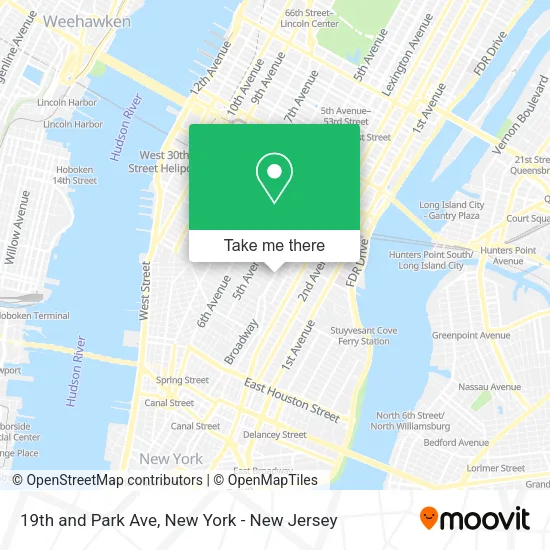 19th and Park Ave map