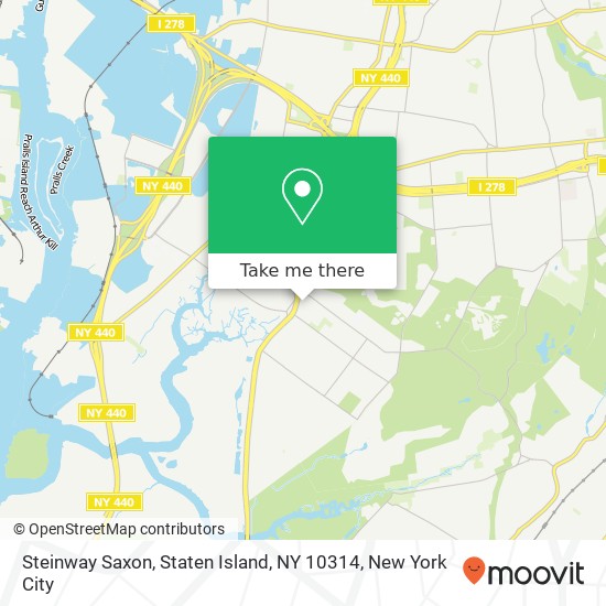 Mapa de Steinway Saxon, Staten Island, NY 10314