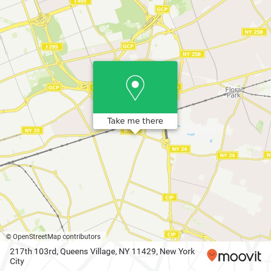 Mapa de 217th 103rd, Queens Village, NY 11429