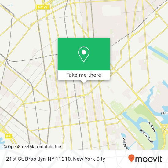 Mapa de 21st St, Brooklyn, NY 11210