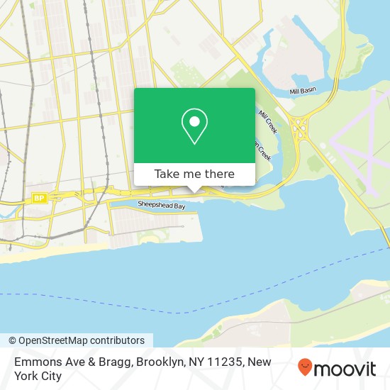 Emmons Ave & Bragg, Brooklyn, NY 11235 map