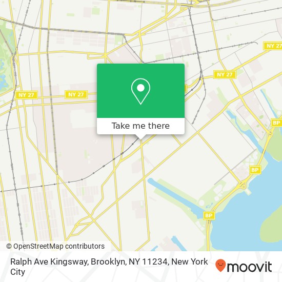 Mapa de Ralph Ave Kingsway, Brooklyn, NY 11234