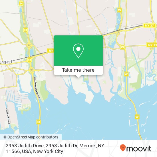 Mapa de 2953 Judith Drive, 2953 Judith Dr, Merrick, NY 11566, USA