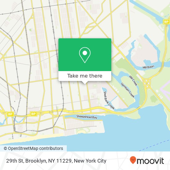 29th St, Brooklyn, NY 11229 map