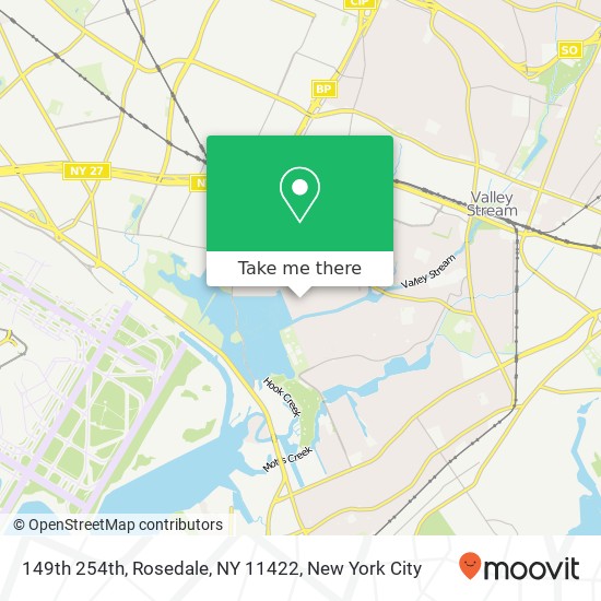 Mapa de 149th 254th, Rosedale, NY 11422