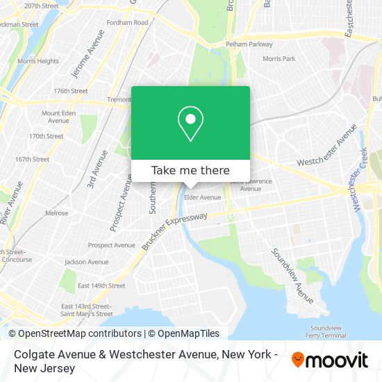 Colgate Avenue & Westchester Avenue map