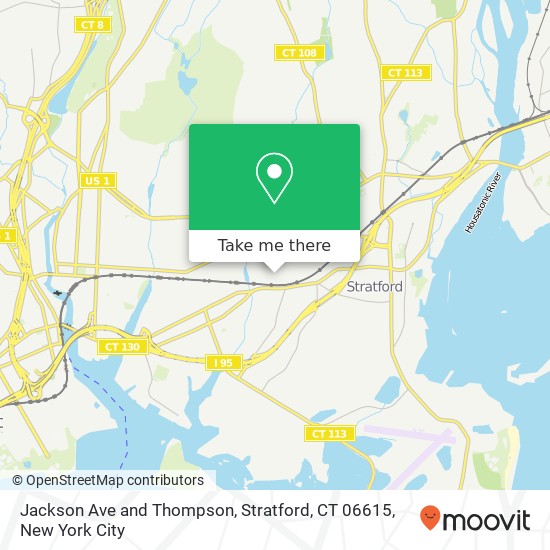 Mapa de Jackson Ave and Thompson, Stratford, CT 06615
