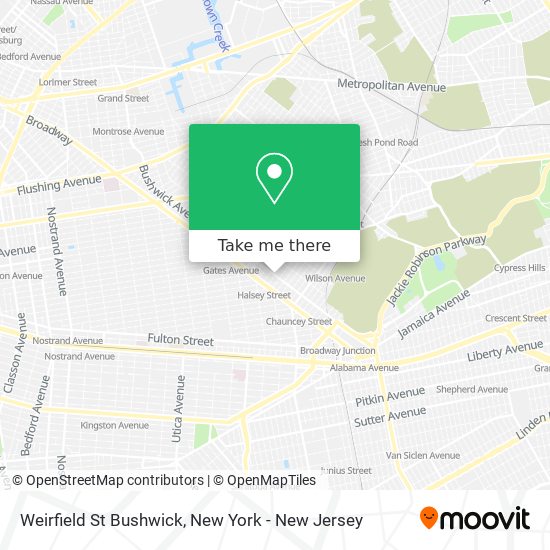 Mapa de Weirfield St Bushwick