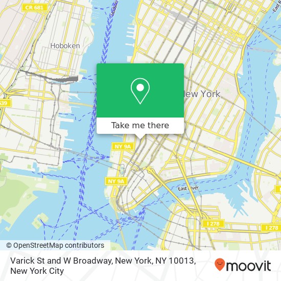Varick St and W Broadway, New York, NY 10013 map