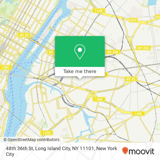 Mapa de 48th 36th St, Long Island City, NY 11101