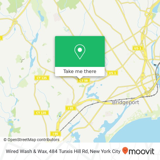 Mapa de Wired Wash & Wax, 484 Tunxis Hill Rd