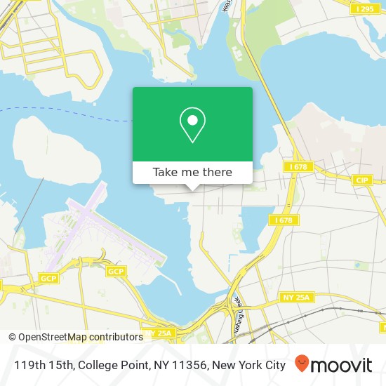 Mapa de 119th 15th, College Point, NY 11356