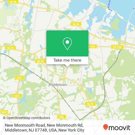 Mapa de New Monmouth Road, New Monmouth Rd, Middletown, NJ 07748, USA