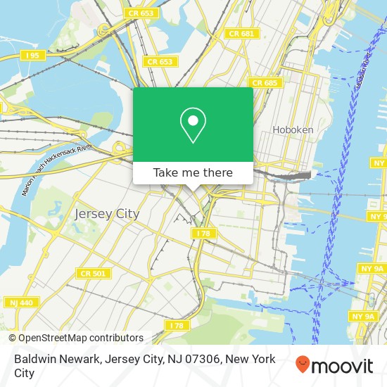 Baldwin Newark, Jersey City, NJ 07306 map
