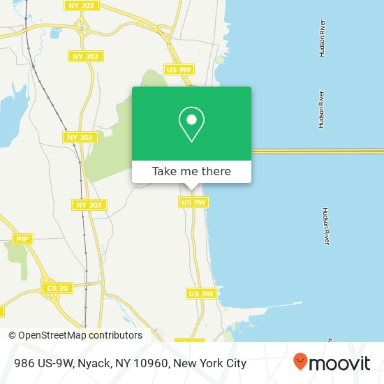 Mapa de 986 US-9W, Nyack, NY 10960