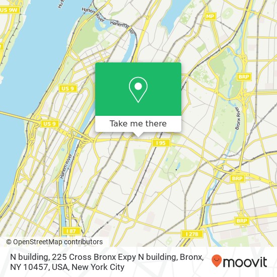 N building, 225 Cross Bronx Expy N building, Bronx, NY 10457, USA map