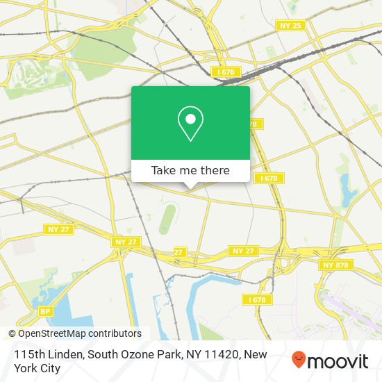 Mapa de 115th Linden, South Ozone Park, NY 11420
