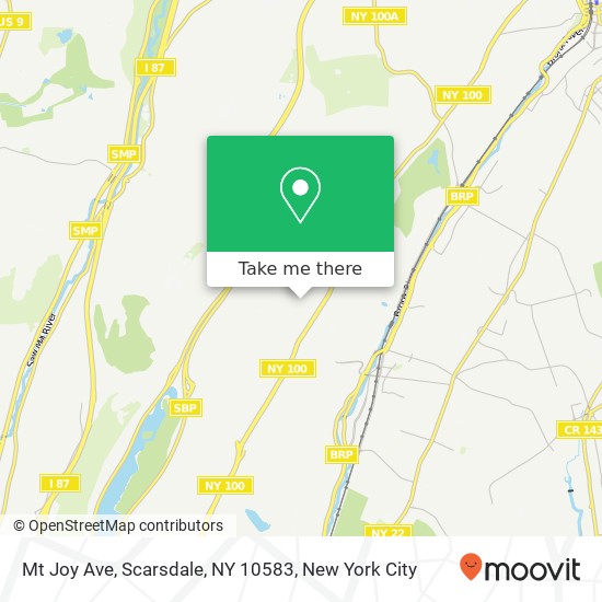 Mapa de Mt Joy Ave, Scarsdale, NY 10583