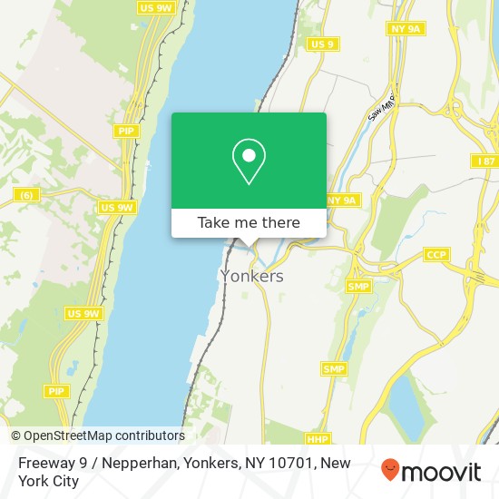 Mapa de Freeway 9 / Nepperhan, Yonkers, NY 10701