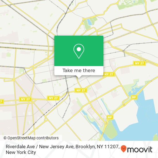 Riverdale Ave / New Jersey Ave, Brooklyn, NY 11207 map