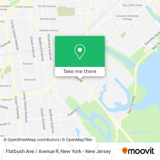 Flatbush Ave / Avenue R map