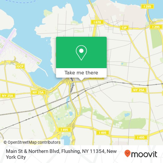 Main St & Northern Blvd, Flushing, NY 11354 map