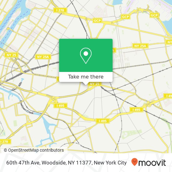 60th 47th Ave, Woodside, NY 11377 map