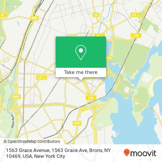 1563 Grace Avenue, 1563 Grace Ave, Bronx, NY 10469, USA map