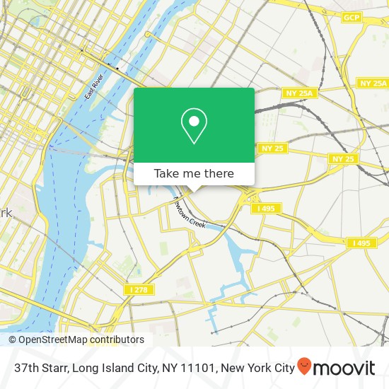 Mapa de 37th Starr, Long Island City, NY 11101