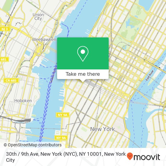 Mapa de 30th / 9th Ave, New York (NYC), NY 10001