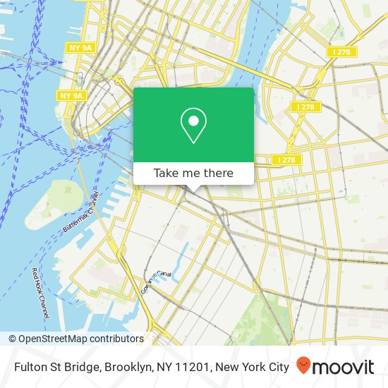 Mapa de Fulton St Bridge, Brooklyn, NY 11201