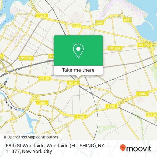 68th St Woodside, Woodside (FLUSHING), NY 11377 map