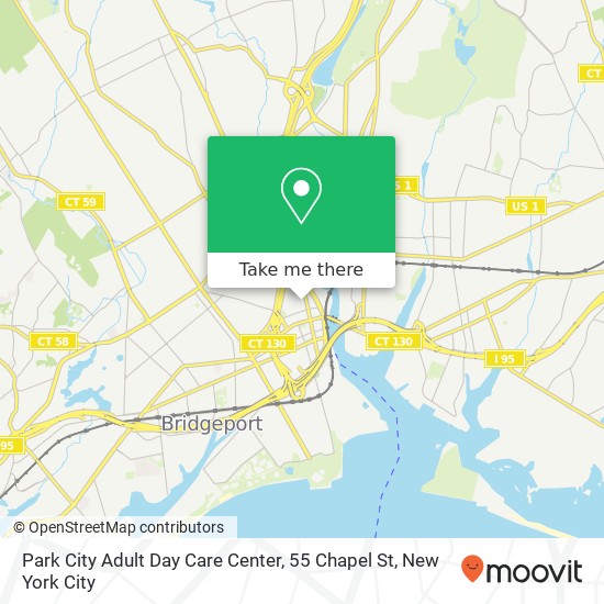 Mapa de Park City Adult Day Care Center, 55 Chapel St