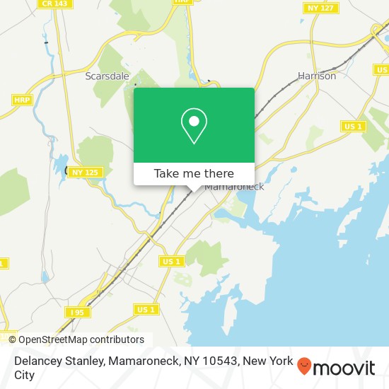 Mapa de Delancey Stanley, Mamaroneck, NY 10543