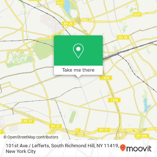 Mapa de 101st Ave / Lefferts, South Richmond Hill, NY 11419