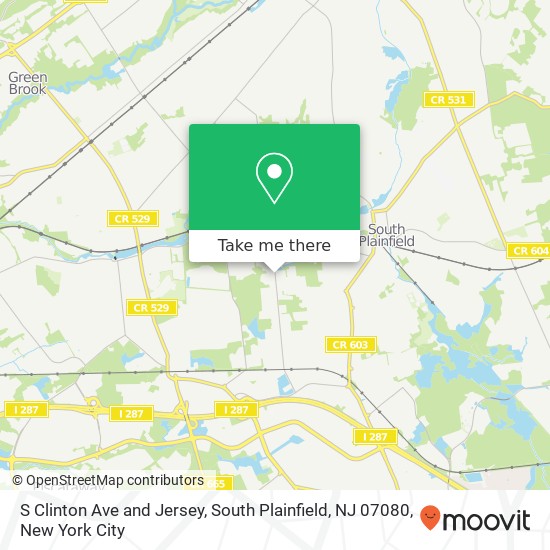 S Clinton Ave and Jersey, South Plainfield, NJ 07080 map