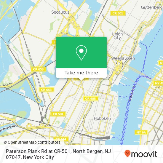 Paterson Plank Rd at CR-501, North Bergen, NJ 07047 map